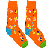 Orange Birthday Short Crew Socks
