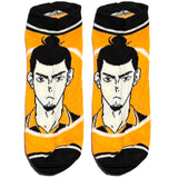 Orange Haiku Ankle Socks