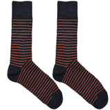 Orange Narrow Stripes Socks