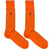 Orange RL Polo Polka Socks