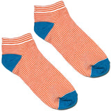 Orange Stripe Ankle Socks