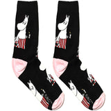 Pink And Black Hippo Short Crew Socks