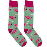 Pink And Blue Flamingo Socks
