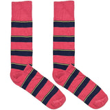 Pink And Blue Stripes Socks