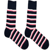 Pink And Blue Stripes Socks