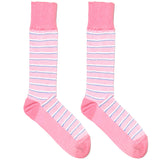 Pink And Blue Stripes Socks