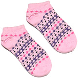 Pink And Blue Tetris Ankle Socks