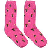 Pink And Green Tree Shorts Crew Socks