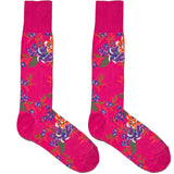 Pink And Orange Floral Socks