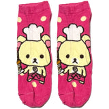 Pink Chef Bear Cub Ankle Socks