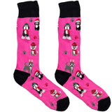 Pink Fluffy Dog Socks