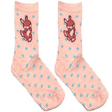 Pink Squirrel Polka Short Crew Socks