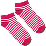 Pink Stripes Ankle Socks
