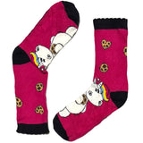 Pink Unicorn Short Crew Socks