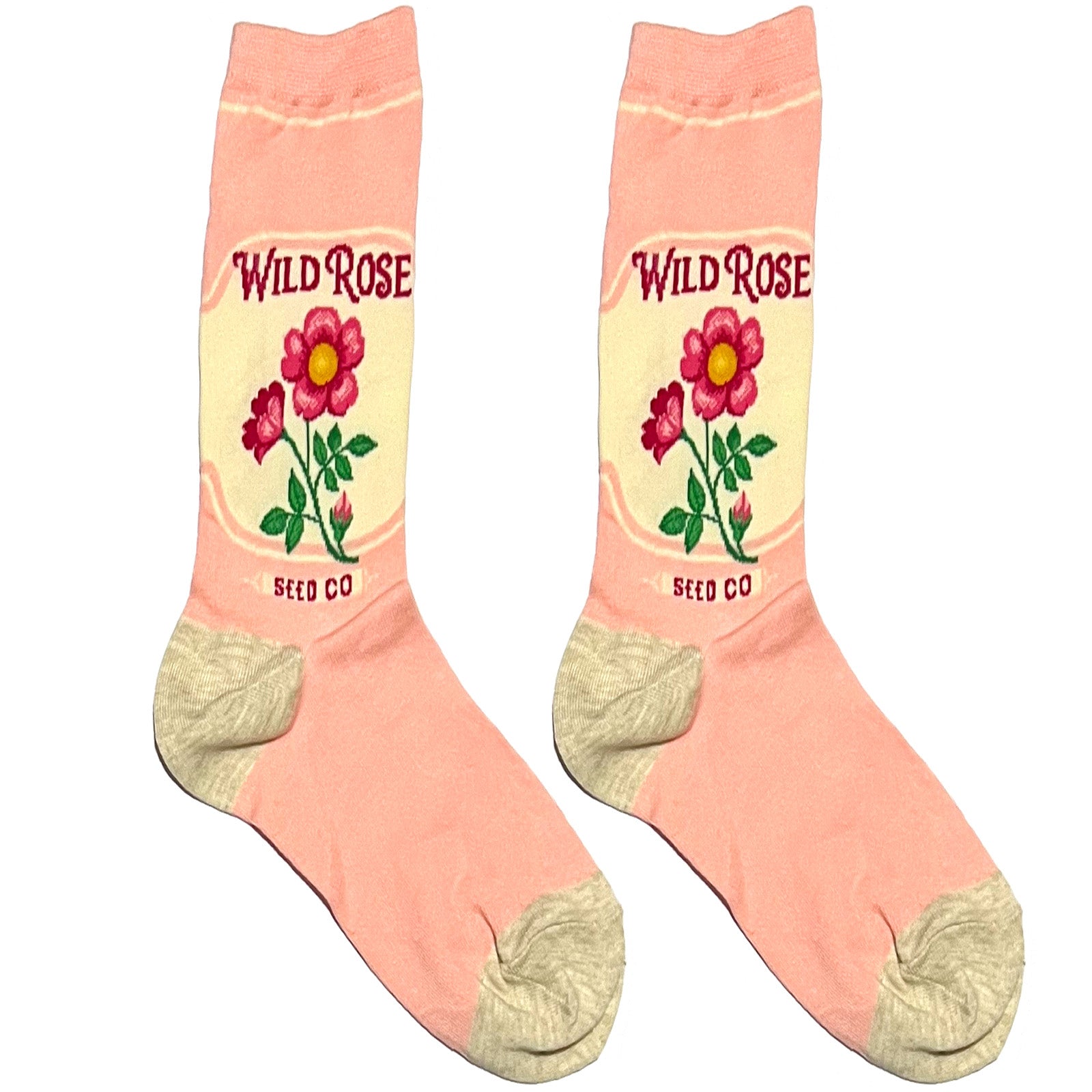 Pink Wild Rose Short Crew Socks