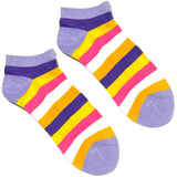 Purple And Pink Stripes Ankle Socks