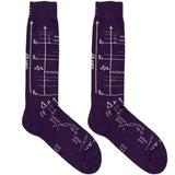 Purple And White Geometry Socks