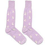 Purple And White Rabbit Socks