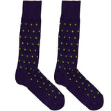 Purple And Yellow Polka Socks