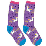 Purple Badass Unicorn Short Crew Socks