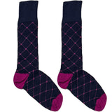 Purple Diamond Pattern Socks