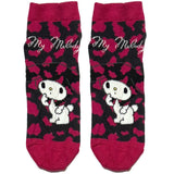 Purple Hellow Kitty Ankle Socks