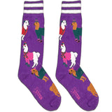 Purple Llama Short Crew Socks