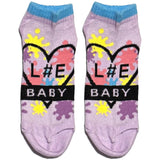 Purple Love Baby Ankle Socks