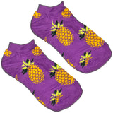 Purple Pine Apple Ankle Socks