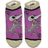 Purple Skeleton Ankle Socks