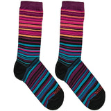 Purple Variant Stripes Short Crew Socks