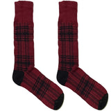 Red And Black Chequered Socks