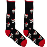 Red And Black Christmas Dog Short Crew Socks