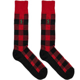 Red And Black RL Chequered Socks