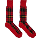 Red And Black RL Polo Chequered Socks