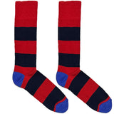 Red And Black Wide Stripes Socks