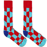 Red And Blue Boxes Socks