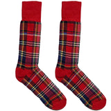 Red And Blue Chequered Socks