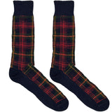 Red And Blue Chequered Socks