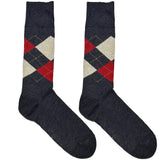 Red And Blue Diamond Pattern Socks