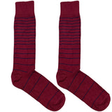 Red And Blue Narrow Stripes Socks