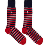 Red And Blue RL Polo Stripes Socks