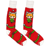 Red And Orange Cute Bear Socks