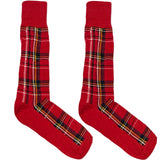 Red And White Chequered Socks
