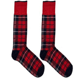 Red And White Chequered Socks