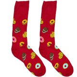 Red And Yellow Donut Socks