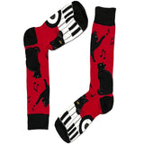 Red Cat Piano Socks