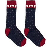 Red Heart Polka Short Crew Socks