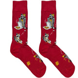 Red Pizza Rat Short Crew Socks