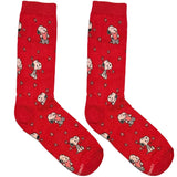 Red Snoopy Short Crew Socks